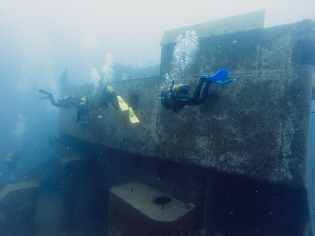 um el faroud wreck malta scuba divers